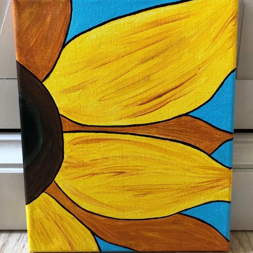 Sunflower canvas painting